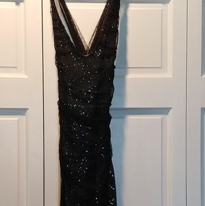 Express sequin mesh dress